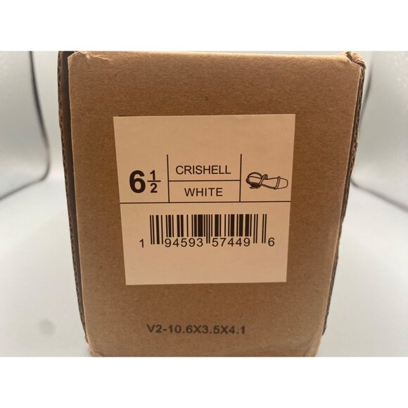 Journee Collection Womens Crishell Flat Sandal White Size 6.5 NIB - Picture 5 of 5